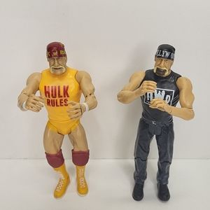 WWE Hulk Hogan & Hollywood Hogan Jakks Action Figures WWF 2002